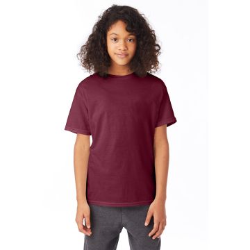Hanes 5370 Youth 50/50 T-Shirt - MAROON