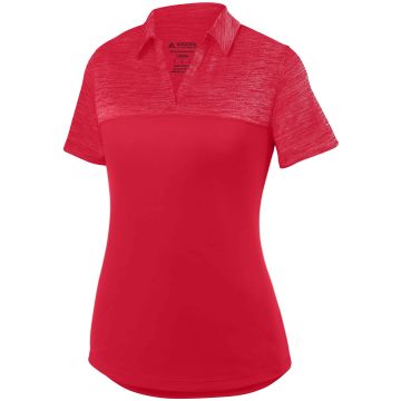 Augusta Sportswear 5413 Ladies Shadow Tonal Heather Polo - RED