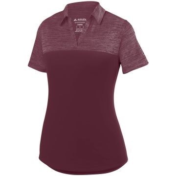Augusta Sportswear 5413 Ladies Shadow Tonal Heather Polo - MAROON