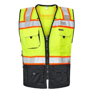 Kishigo S5002-5003 Premium Black Series® Surveyors Vest - 5XL - Lime