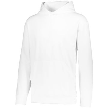 Augusta Sportswear 5506 Youth Wicking  Fleece Hoodie - WHITE
