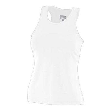 Augusta Sportswear 1203 Girls' Solid Racerback Tank Top - M - White