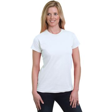 Bayside 5850 Ladies' Fine Jersey T-Shirt - WHITE