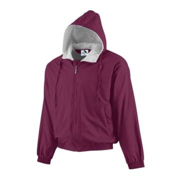 Augusta Sportswear 3281 Youth Hooded Taffeta Jacket - XS - Maroon
