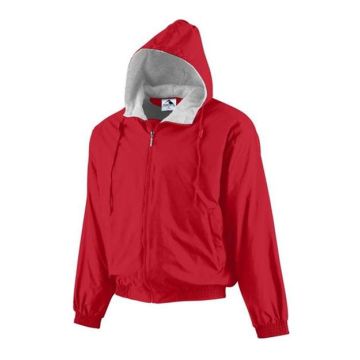 Augusta Sportswear 3281 Youth Hooded Taffeta Jacket - XS - Red