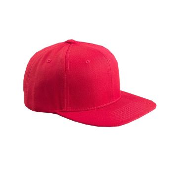 Yupoong 6089 Adult 6-Panel Structured Flat Visor Classic?Snapback - RED