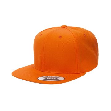 Yupoong 6089 Adult 6-Panel Structured Flat Visor Classic?Snapback - ORANGE
