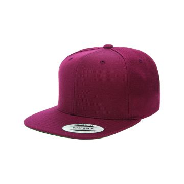 Yupoong 6089 Adult 6-Panel Structured Flat Visor Classic?Snapback - MAROON