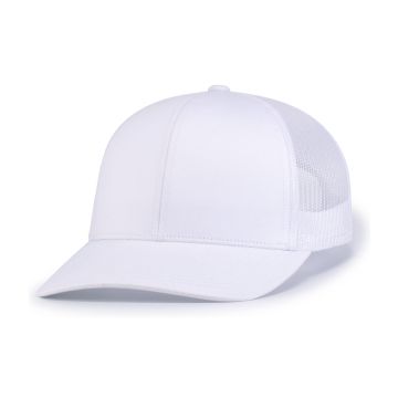 Augusta Sportswear 6114 6-PANEL TRUCKER SNAPBACK CAP - WHITE