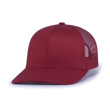 Augusta Sportswear 6114 6-PANEL TRUCKER SNAPBACK CAP - RED
