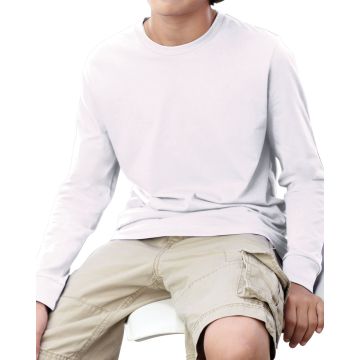LAT 6201 Youth Fine Jersey Long-Sleeve T-Shirt - WHITE