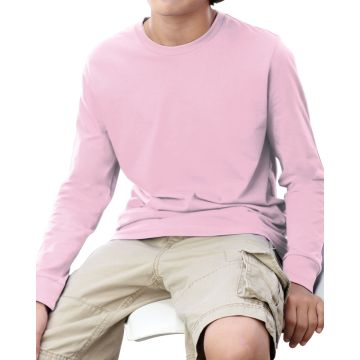 LAT 6201 Youth Fine Jersey Long-Sleeve T-Shirt - PINK