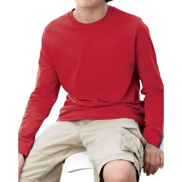 LAT 6201 Youth Fine Jersey Long-Sleeve T-Shirt - RED