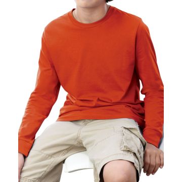 LAT 6201 Youth Fine Jersey Long-Sleeve T-Shirt - ORANGE