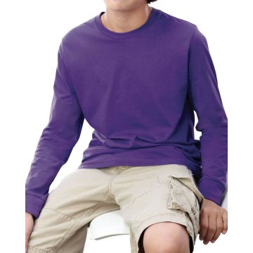 LAT 6201 Youth Fine Jersey Long-Sleeve T-Shirt - PURPLE