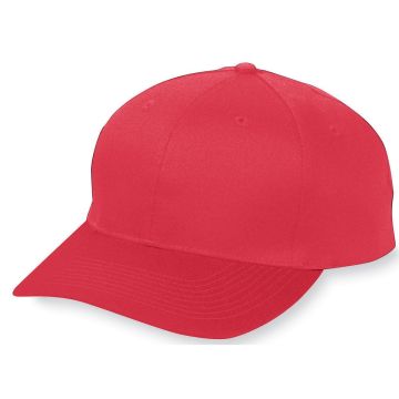 Augusta Sportswear 6206 Youth Six-Panel Cotton Twill Low-Profile Cap - RED
