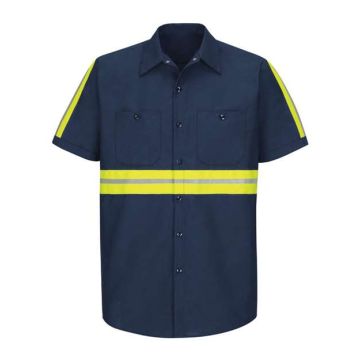 Red Kap SP24E Enhanced Visibility Industrial Work Shirt