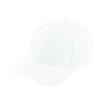 Augusta Sportswear 6265 Adult Adjustable Wicking Mesh Cap - WHITE