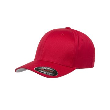 Flexfit 6277 Adult Wooly 6-Panel Cap - RED