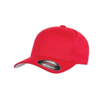 Flexfit 6277Y Youth Wooly 6-Panel Cap - RED