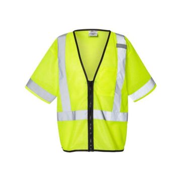 Kishigo 1567-1568 Economy Single Pocket Zipper Vest - S/M - Lime