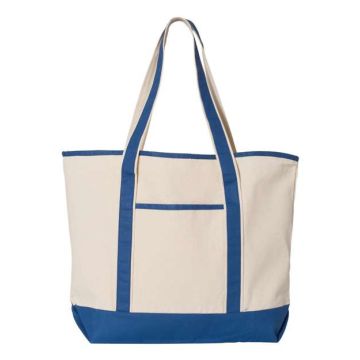 Q-tees Q1500 34.6L Large Canvas Deluxe Tote