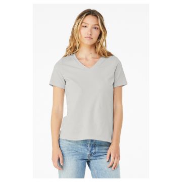 Bella + Canvas 6405 Ladies' Relaxed Jersey V-Neck T-Shirt - SILVER