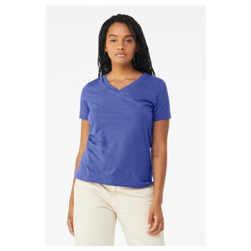 Bella + Canvas 6405CVC Women's Relaxed Heather CVC Jersey V-Neck T-Shirt
