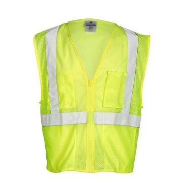 Kishigo FM419-420 Self Extinguishing Mesh Vest - M - Lime