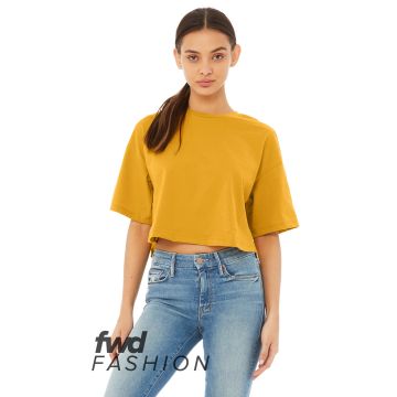 Bella + Canvas 6482 FWD Fashion Ladies' Jersey Cropped T-Shirt - MUSTARD