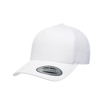 Yupoong 6506 Adult 5-Panel Retro Trucker Cap - WHITE
