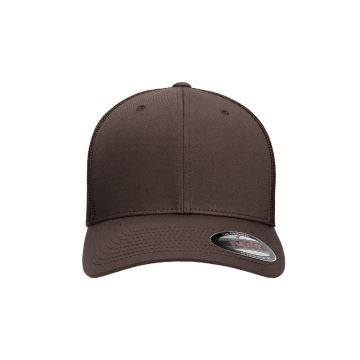 Flexfit 6511 Adult 6-Panel Trucker Cap - BROWN