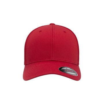 Flexfit 6511 Adult 6-Panel Trucker Cap - RED