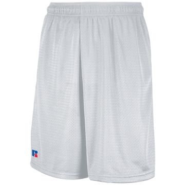 Augusta Sportswear 651AFM Mesh Shorts With Pockets - WHITE