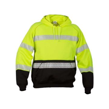 Kishigo JS142-143 Premium Black Series® Pull Over Hooded Sweatshirt - 5XL - Lime