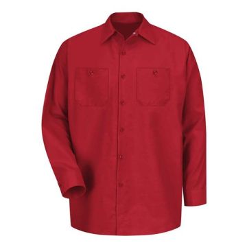 Red Kap SP14L Industrial Work Shirt Long Sizes - MT - Red