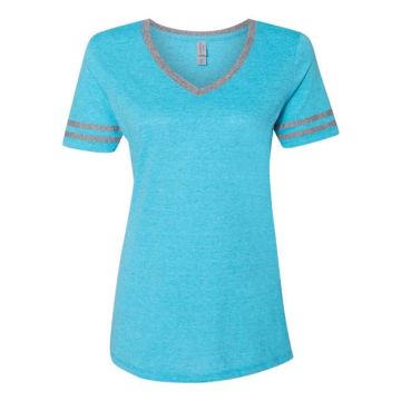 Jerzees 602WVR Women's Varsity Triblend V-Neck T-Shirt