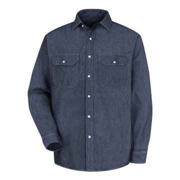 Red Kap SD78L Deluxe Denim Long Sleeve Shirt Sizes