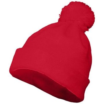 Augusta Sportswear 6816 Pom Beanie - RED