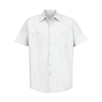 Red Kap SP24L Short Sleeve Work Shirt - Long Sizes - 5XLT - White