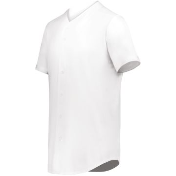 Augusta Sportswear 6910 Youth Cutter+ Full Button Baseball Jersey - WHITE