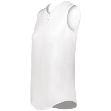 Augusta Sportswear 6913 Ladies Cutter+ Sleeveless Jersey - WHITE