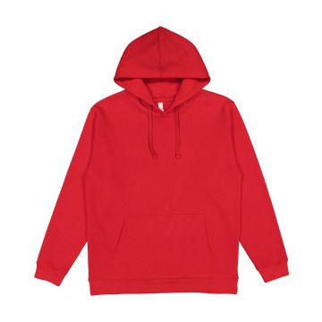 LAT 6926 Adult Pullover Fleece Hoodie - RED