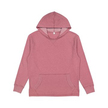 LAT 6936 Adult Vintage Wash Fleece Hooded Sweatshirt