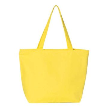 Q-tees Q611 25L Zippered Tote - One Size - Yellow