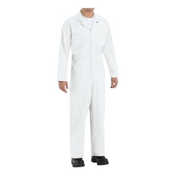 Red Kap CT10EXT Twill Action Back Coverall Extended Sizes - 34 - White