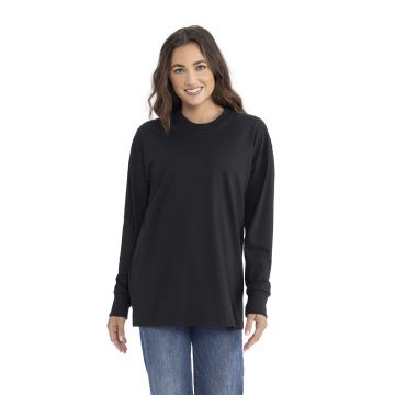 Next Level Apparel 7211 Unisex Heavyweight Cotton Long Sleeve T-Shirt - BLACK