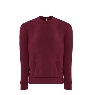 Next Level 9001 Santa Cruz Pocket Crewneck Sweatshirt - XS - Maroon