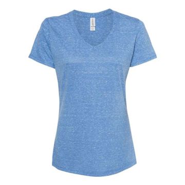Jerzees 88WVR Women's Snow Heather Jersey V-Neck T-Shirt