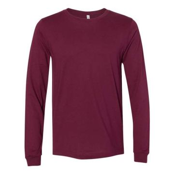 Bella + Canvas 3501 Jersey Long Sleeve Tee - XS - Maroon